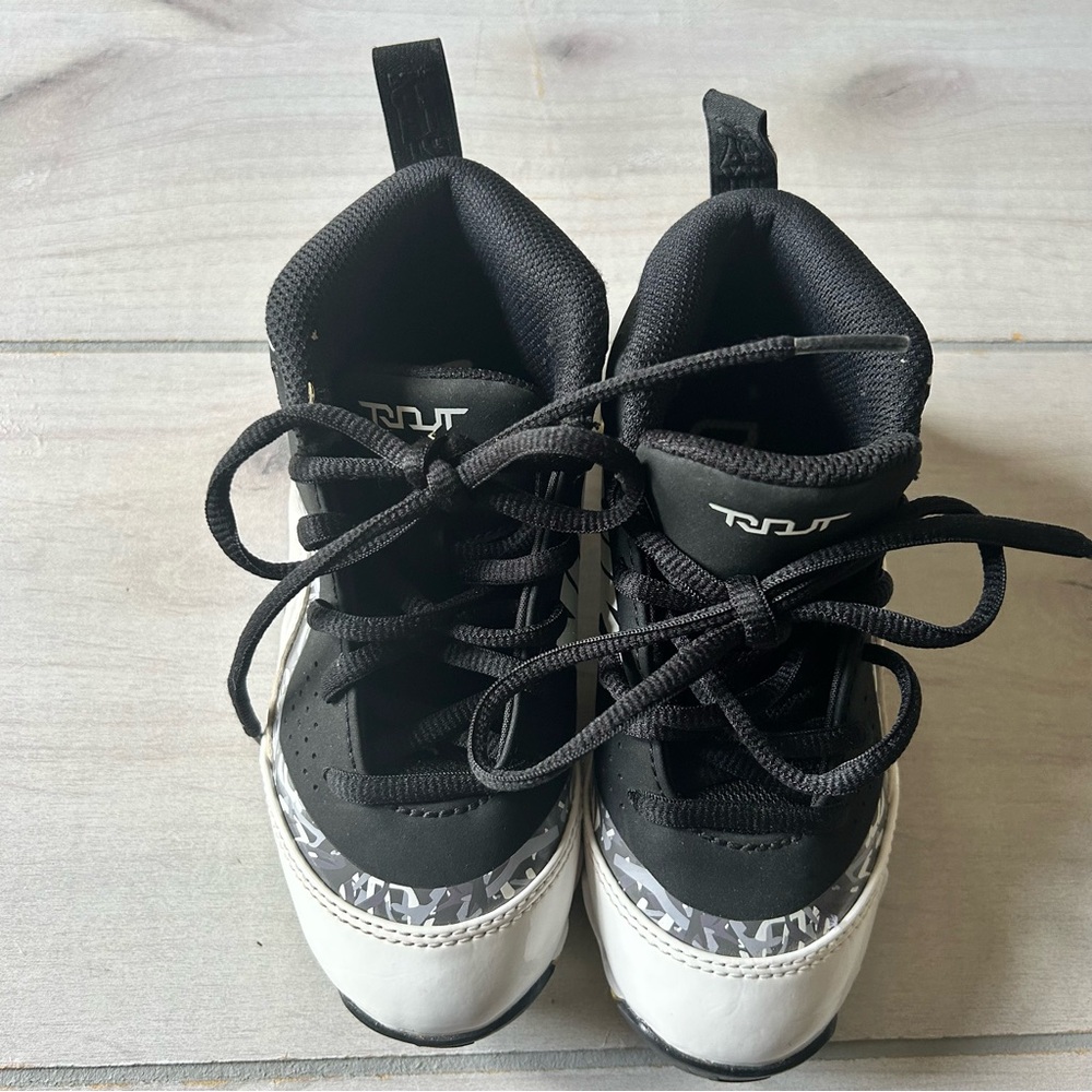Nike Football Baseball Kids 9 Force Trout 4 Keystone Sneakers Black & White - Picture 3 of 6